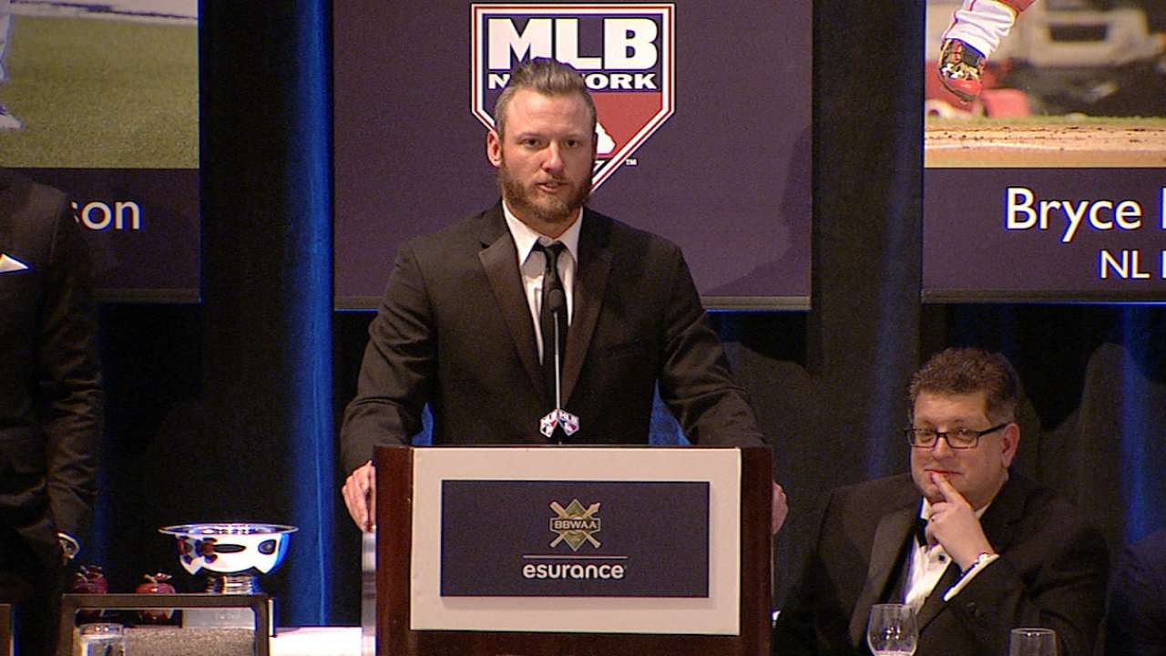 Donaldson accepts AL MVP Award