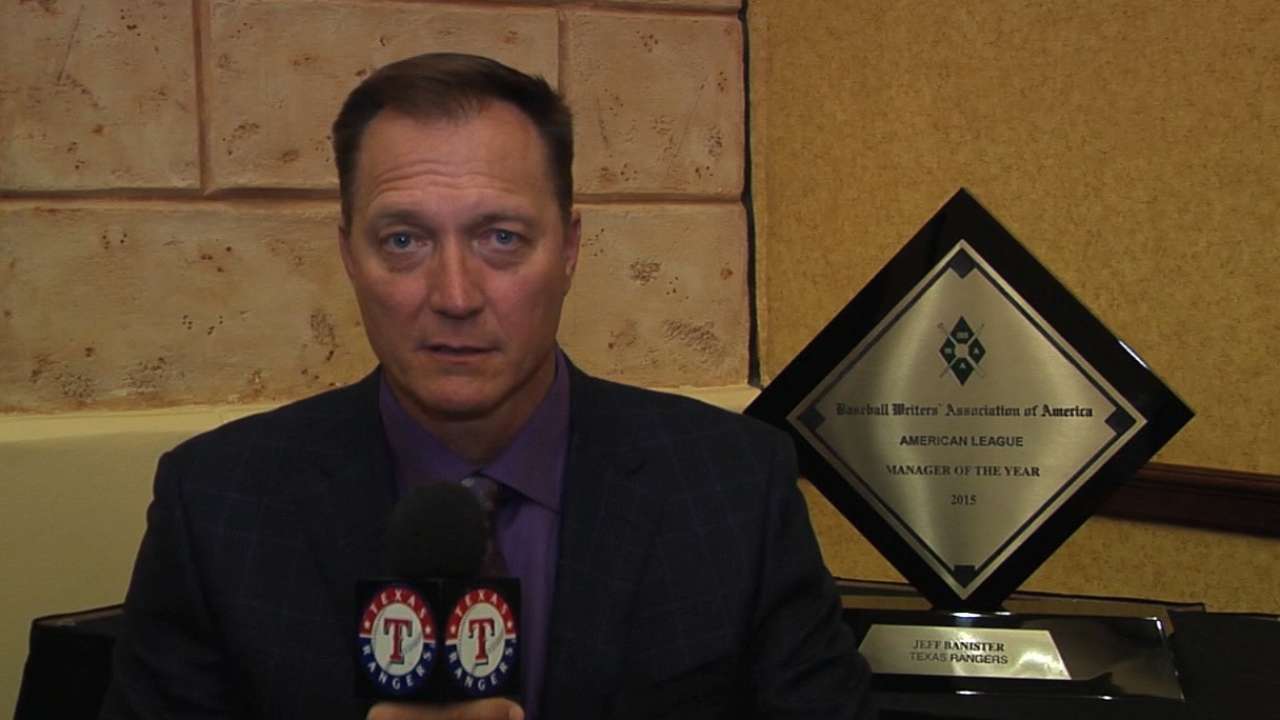 Banister accepts MOY Award