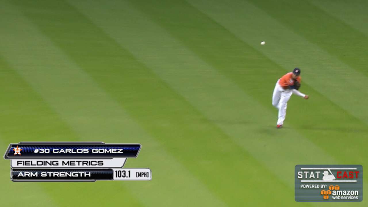 Statcast: Gomez's 103 mph throw