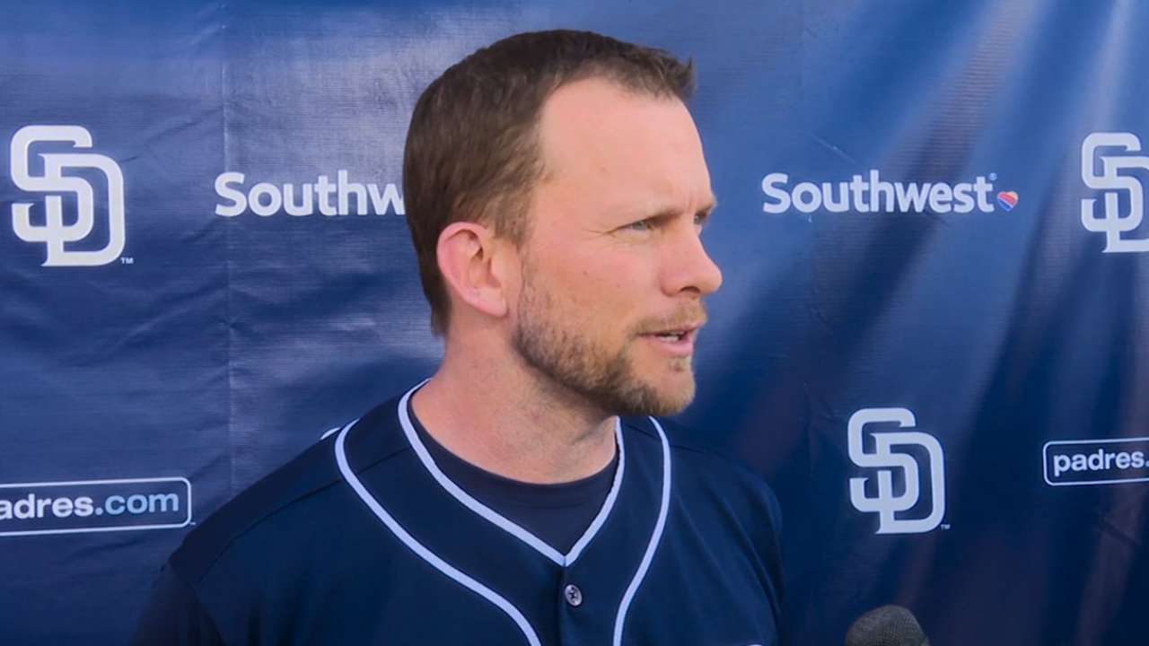Renfroe aims to stand out in crowded outfield