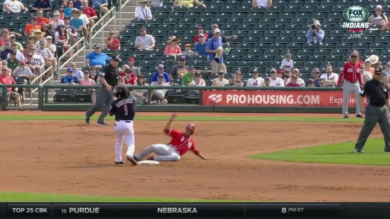 Indians turn double play