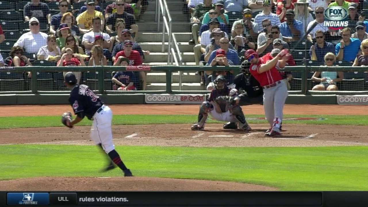Reds smack 14 hits behind impressive pitchers