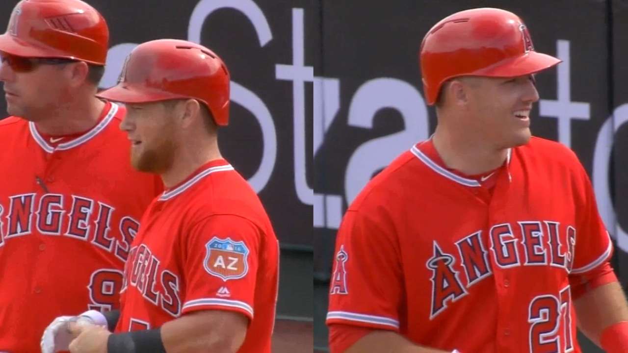 Calhoun, Trout tally six hits