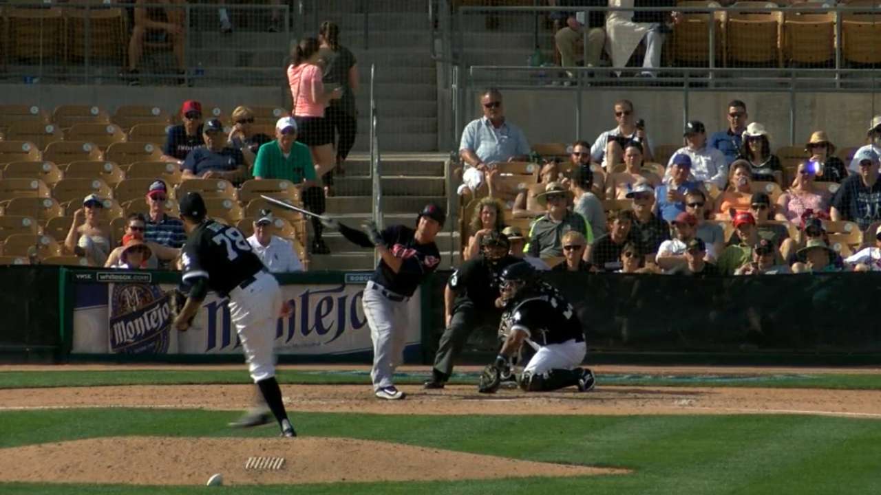 Tribe interested to see if Naquin's bat will play