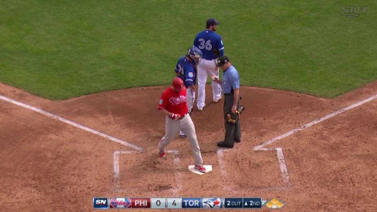 Moore's RBI hit-by-pitch