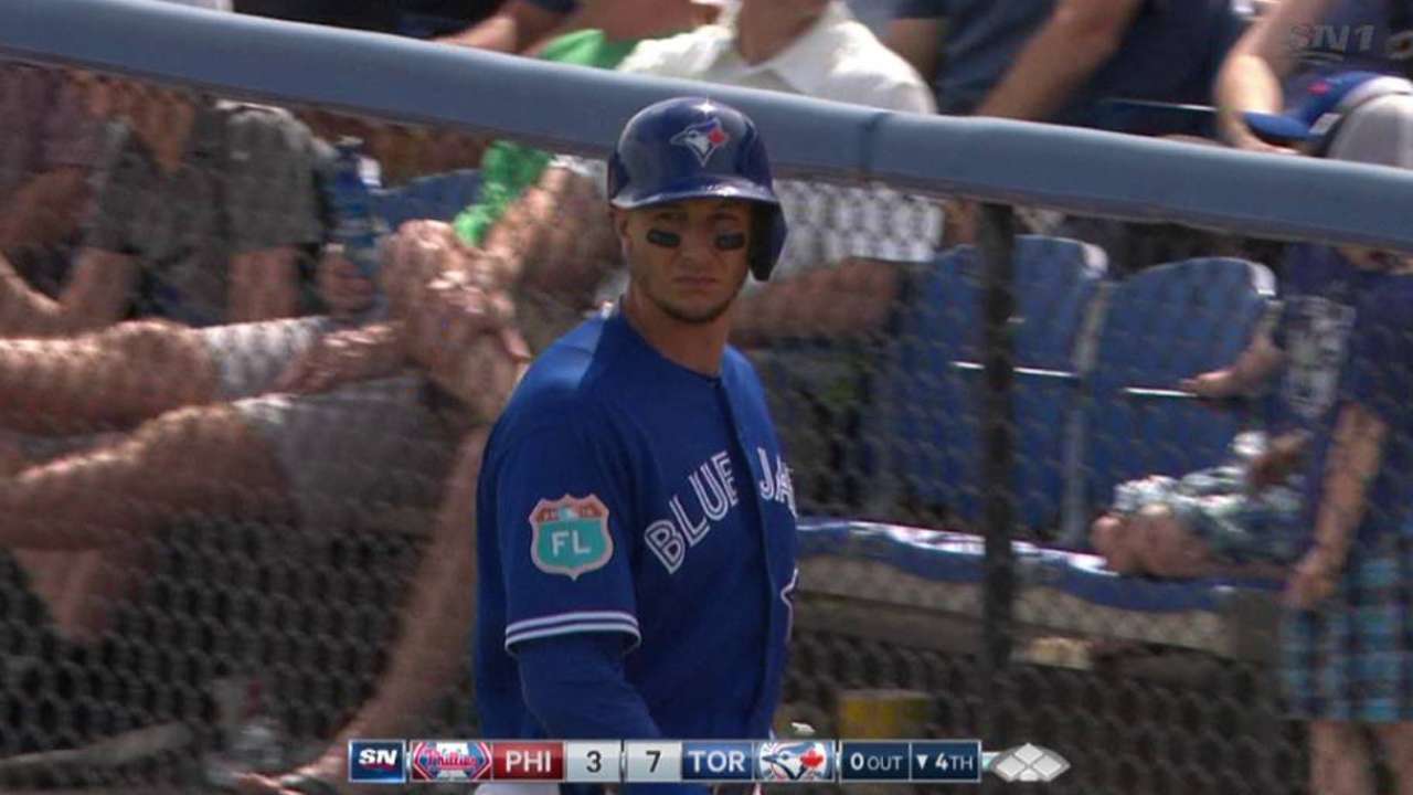 Carrera scores on double play
