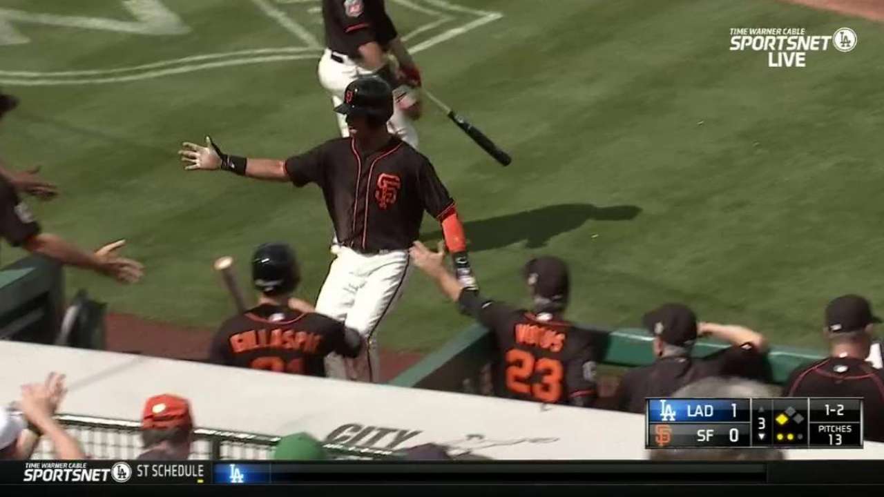 Hernandez scores on wild pitch