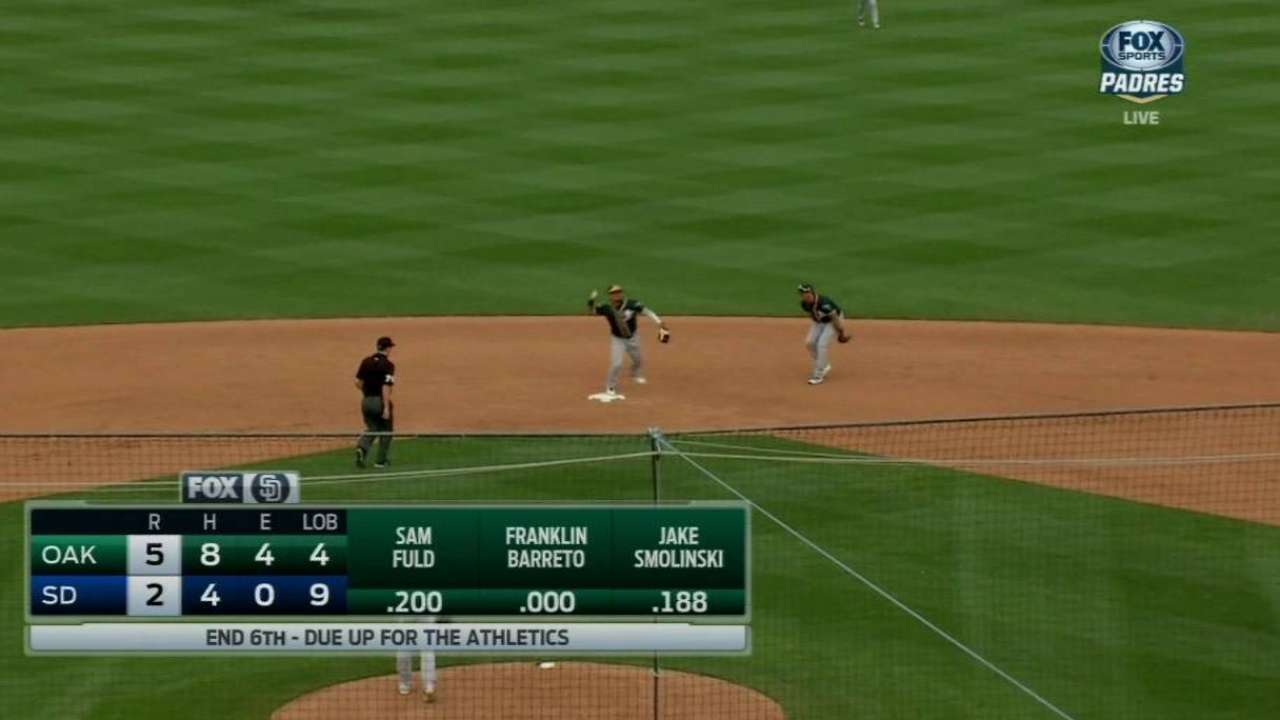 Barreto turns double play