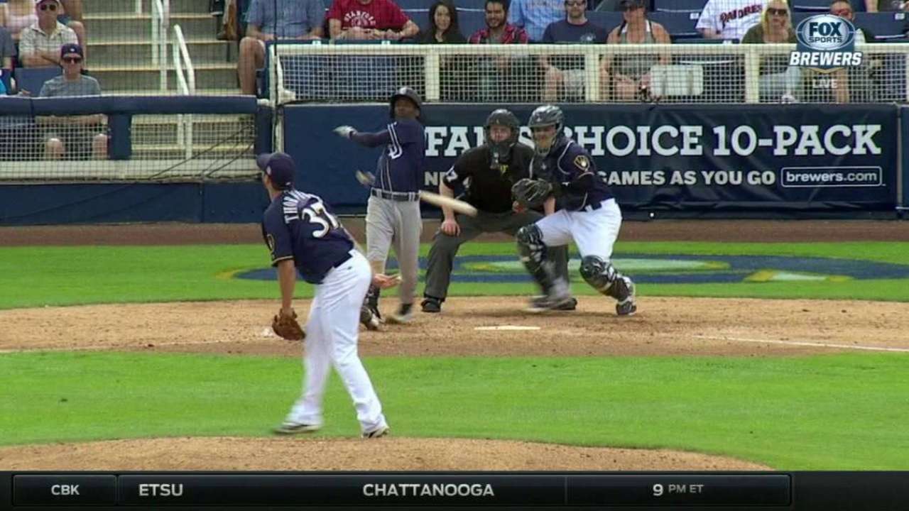 Weeks' RBI triple