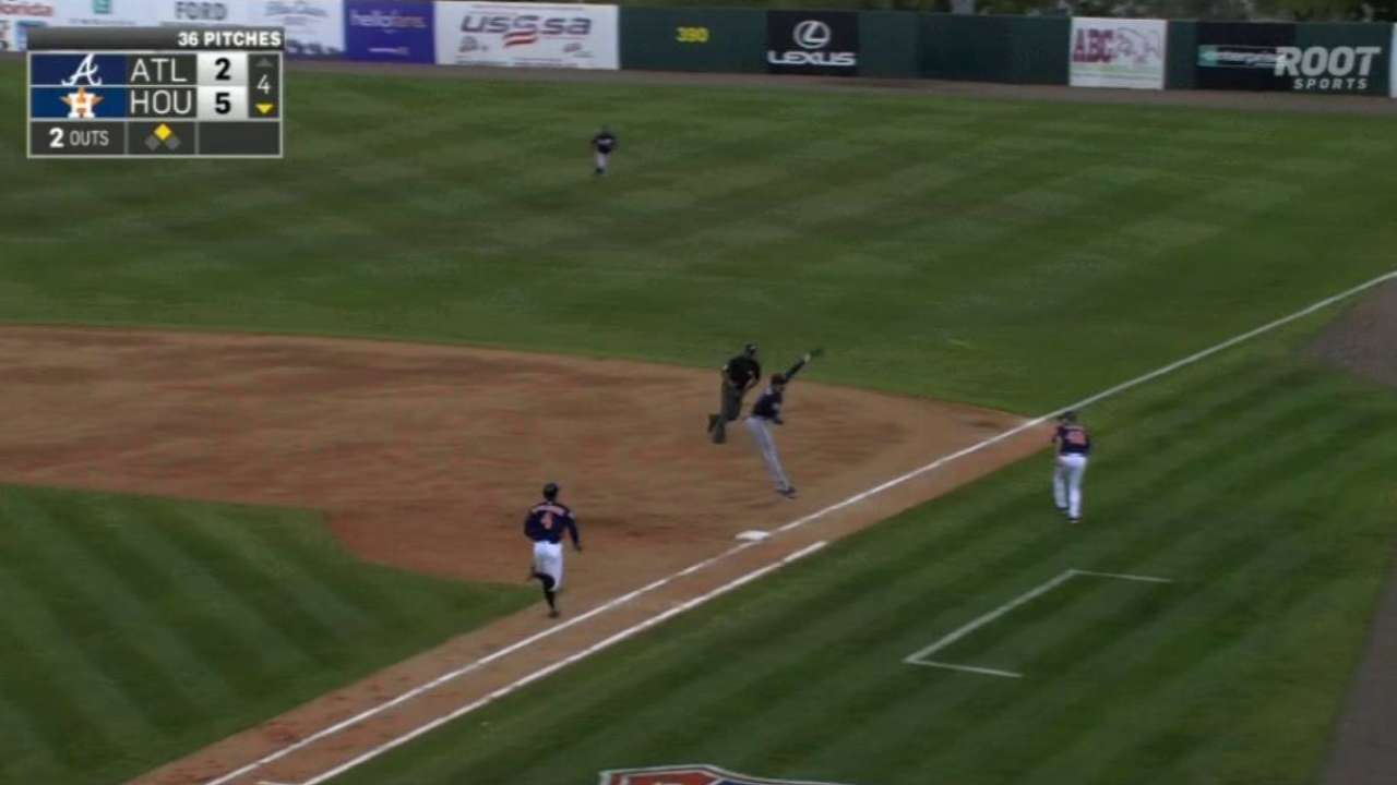 Fontana hustles home on error