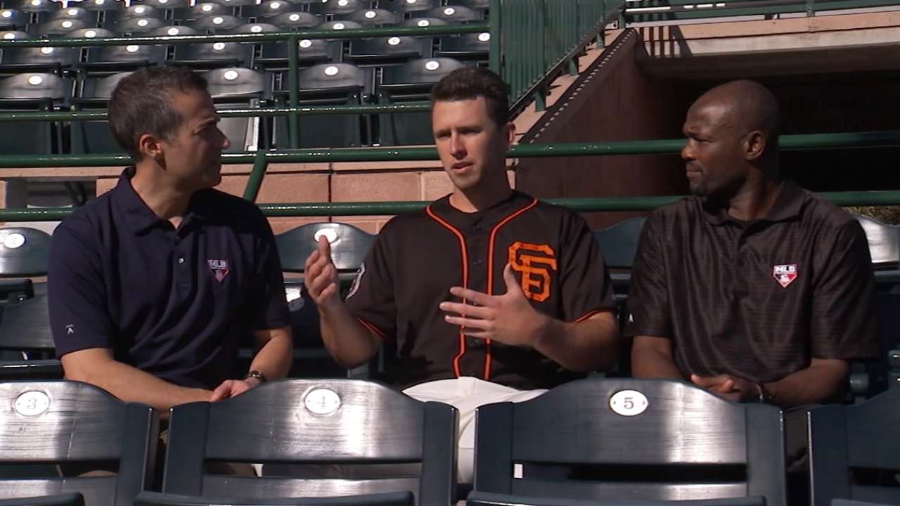 Posey on catching, Bochy