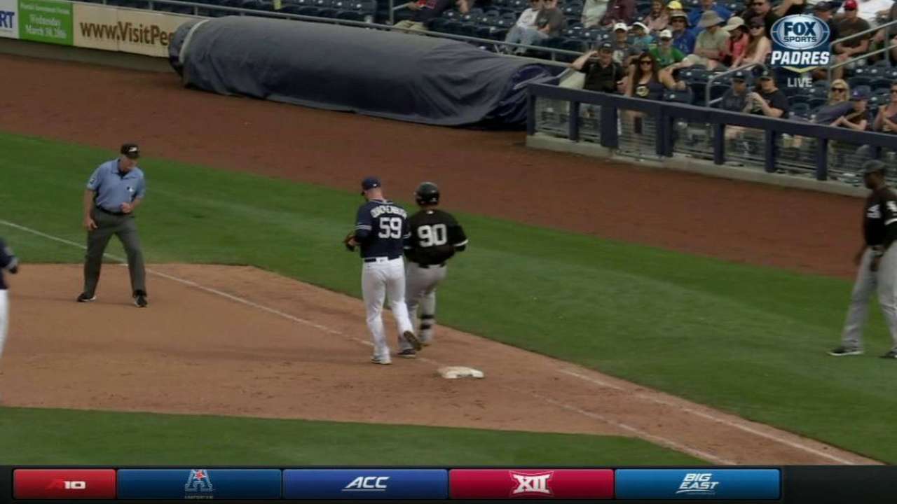 Quackenbush beats Walker to base