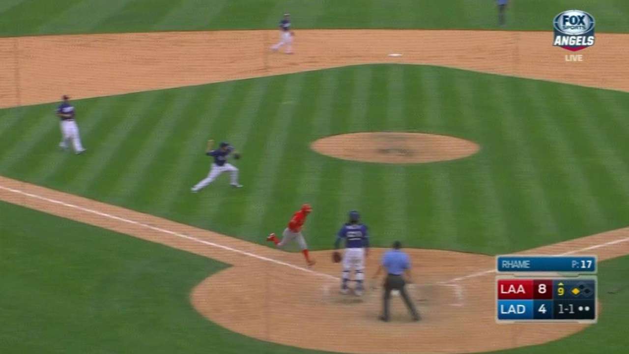 Rhame nabs Ortega at first base