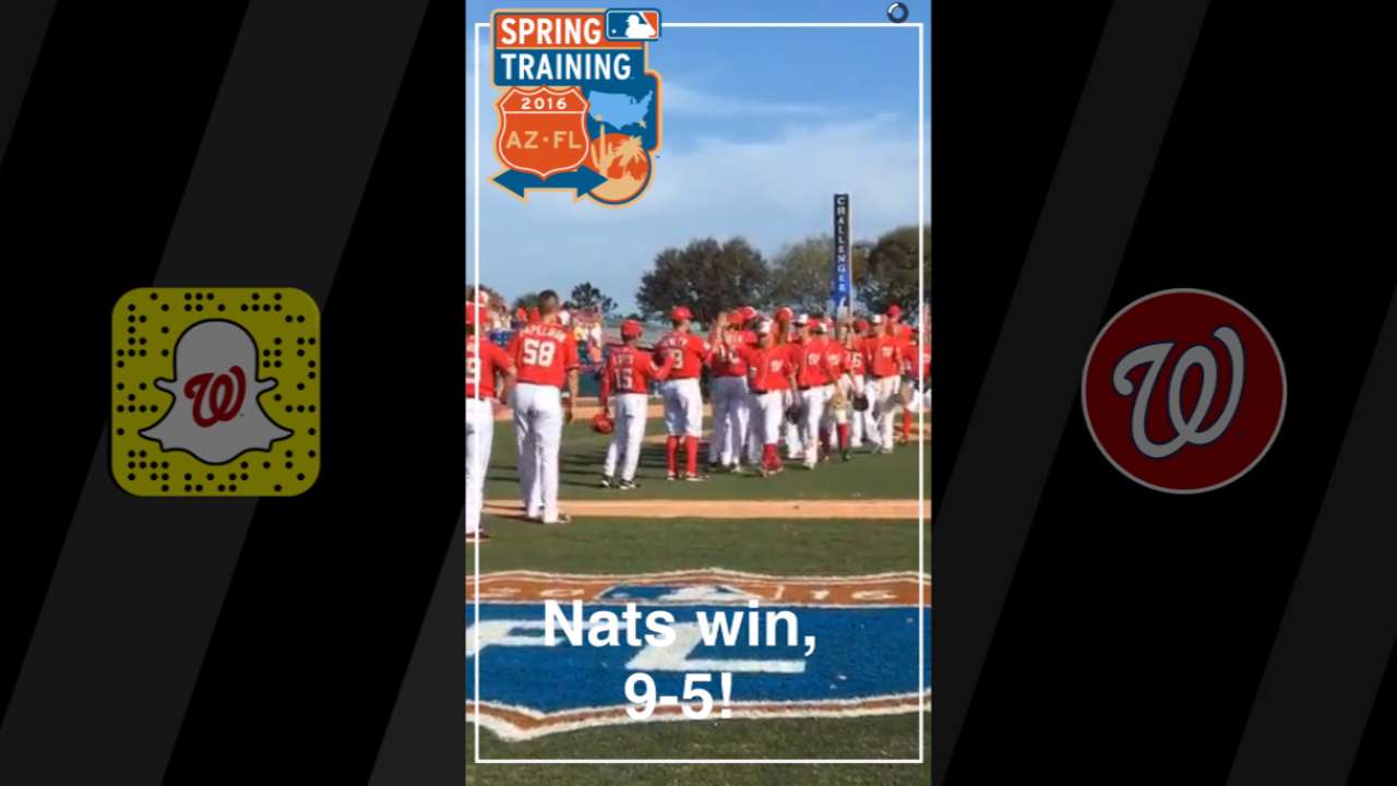 Nats give fans dugout view on Snapchat Day