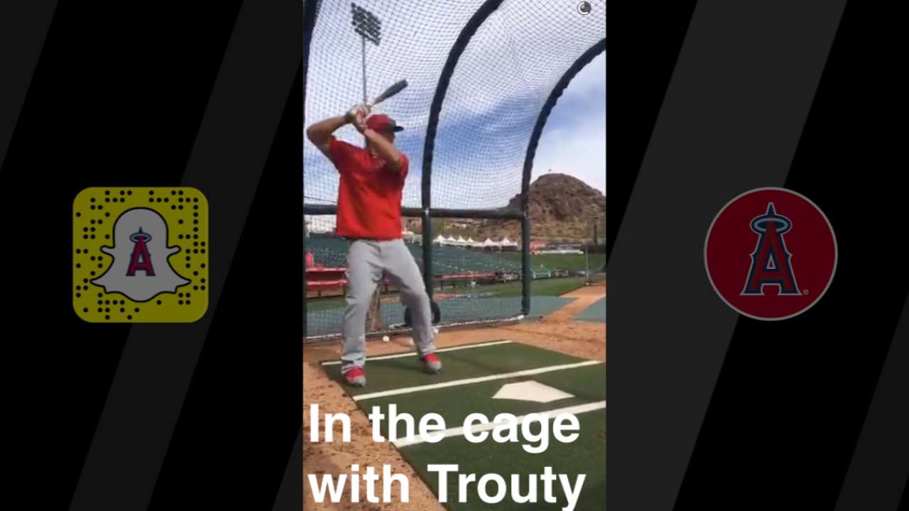 Angels give fans Snapchat tour of spring