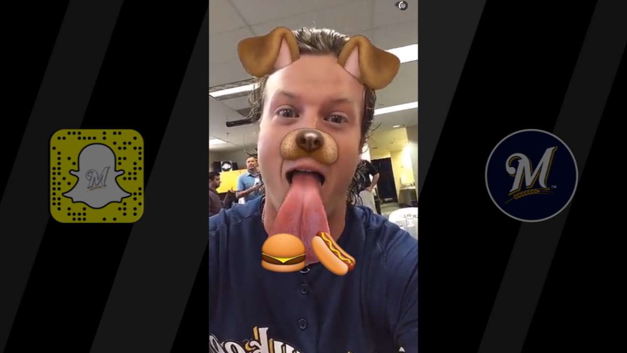 Crew cuts: Brewers have fun on Snapchat Day