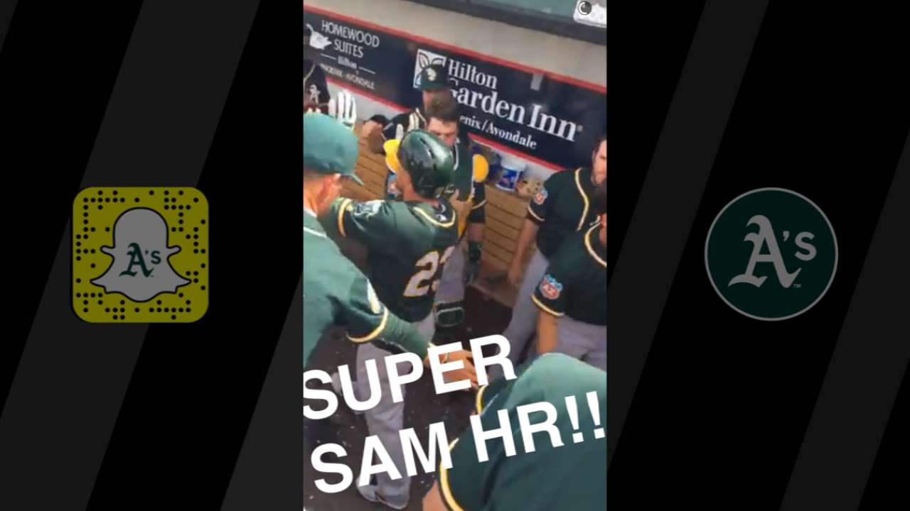 A's share laughs with fans on Snapchat Day
