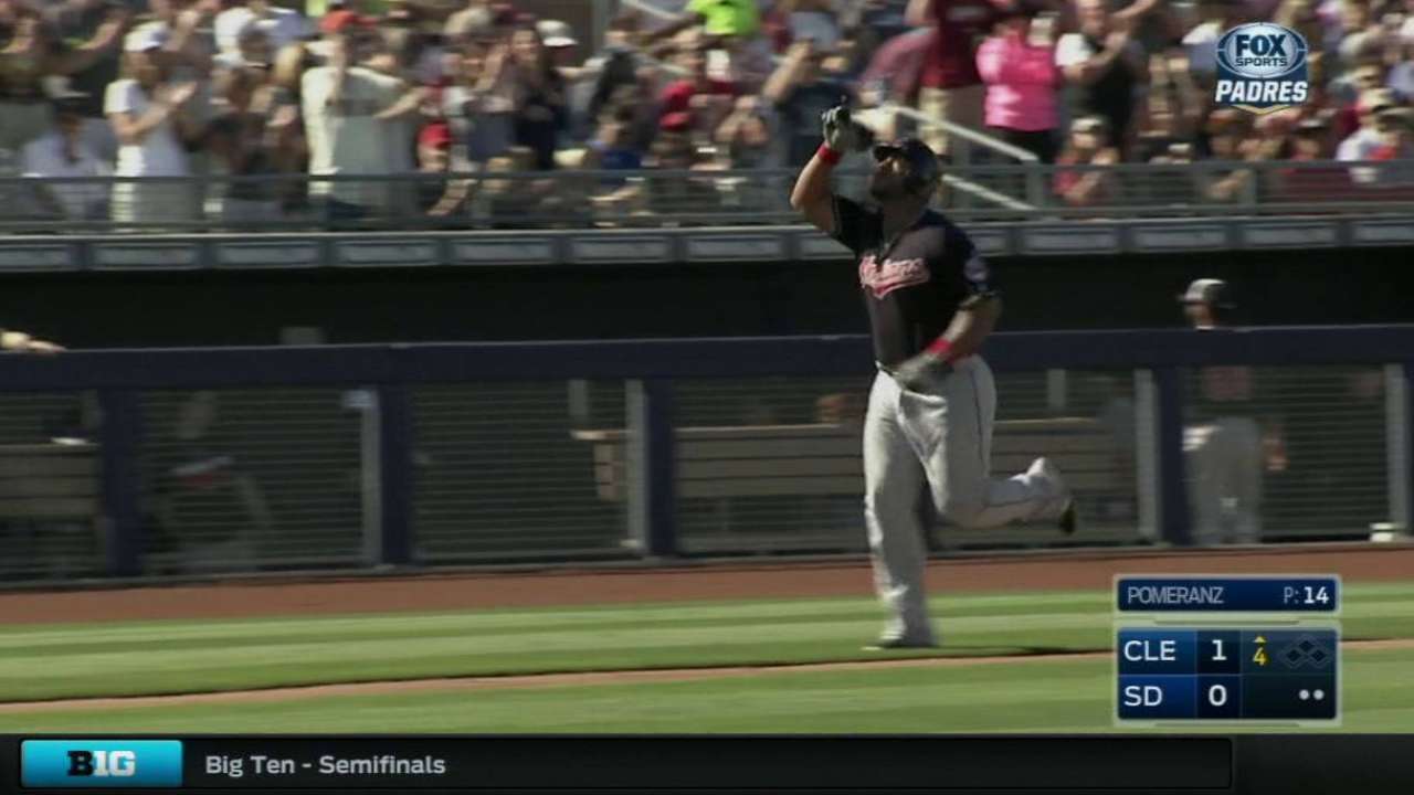 Aguilar hits a solo shot
