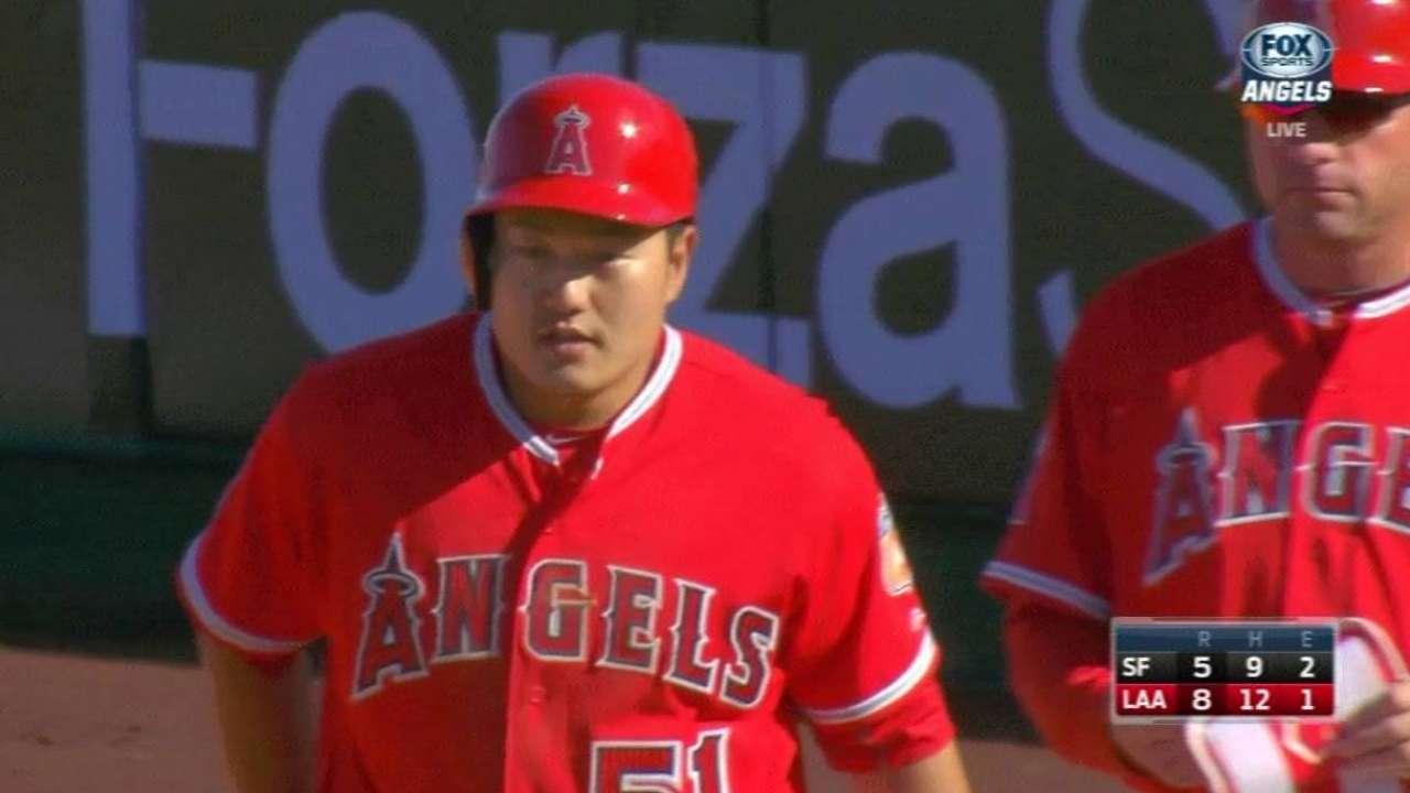 Choi's RBI single to center