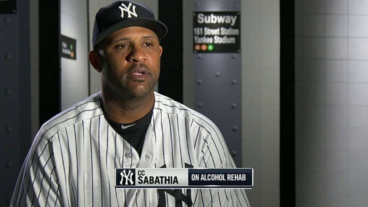 Sabathia on alcohol rehab
