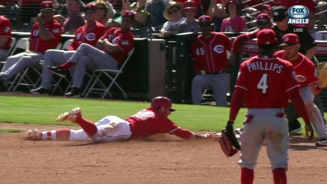 Backups' bats propel Angels in rout of Reds