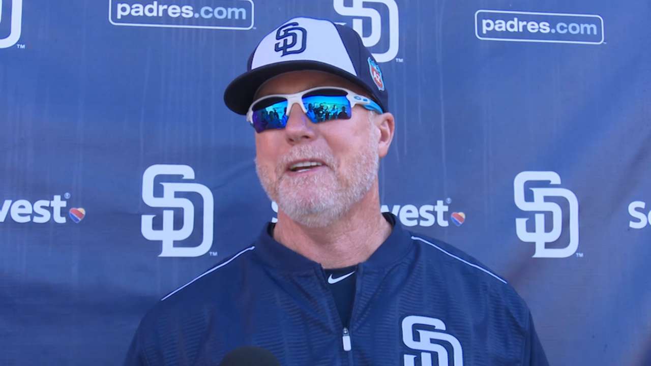 McGwire on Padres camp, Myers