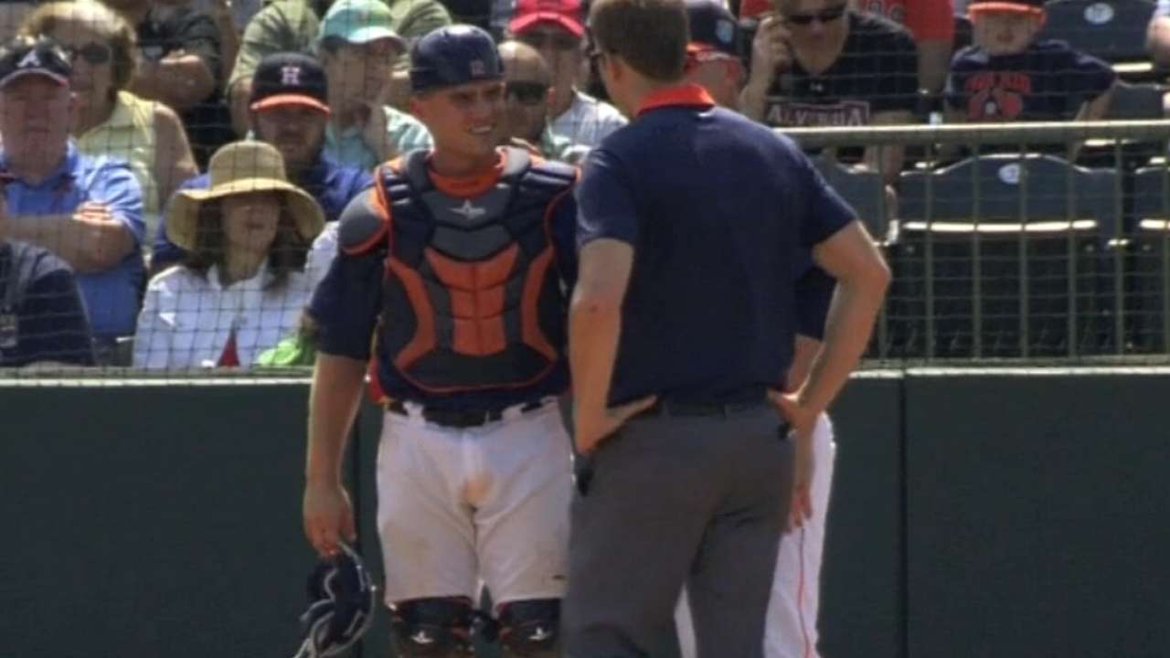 Astros' Stassi confident he'll not be out long