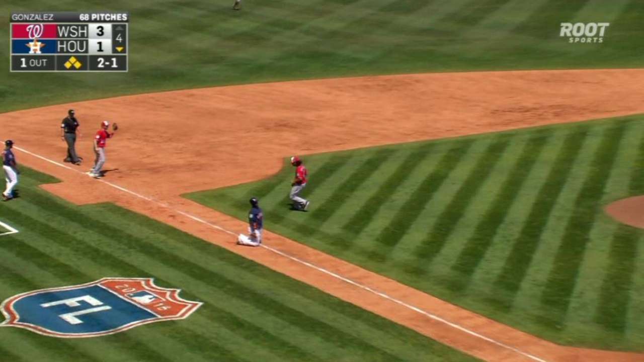Gonzalez gets out of a jam