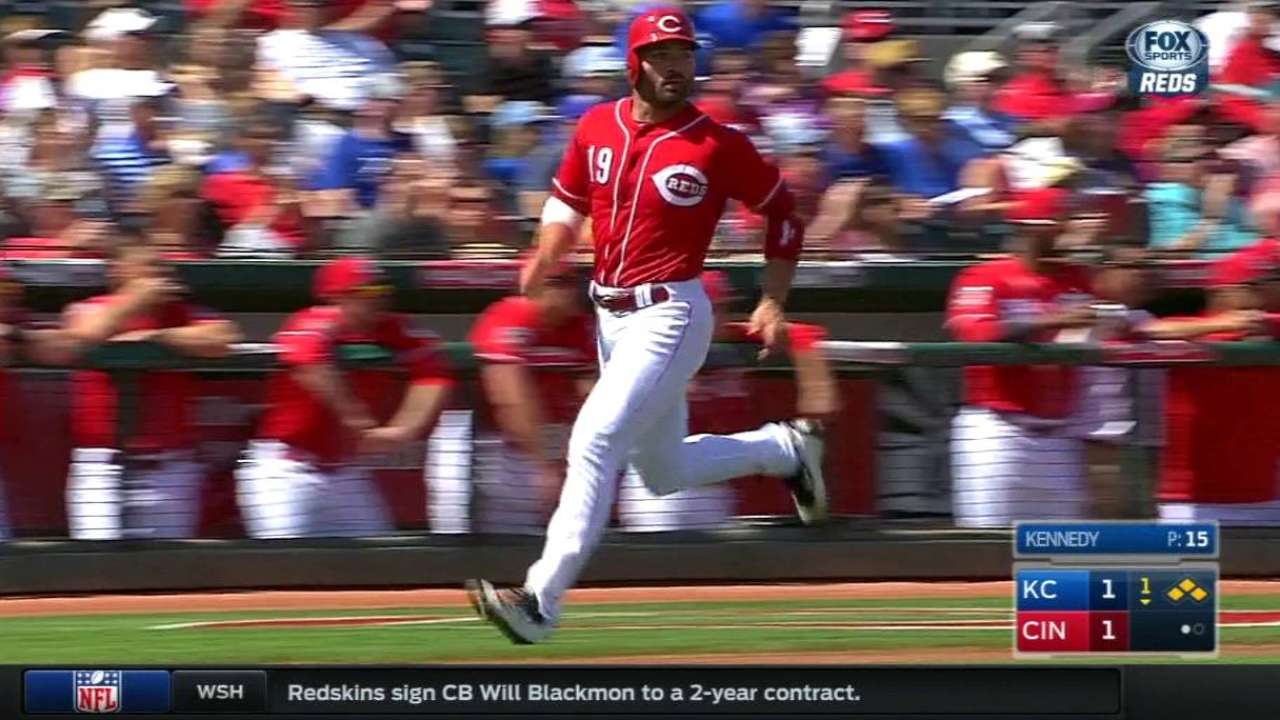 Bruce, Duvall get Reds going against Royals