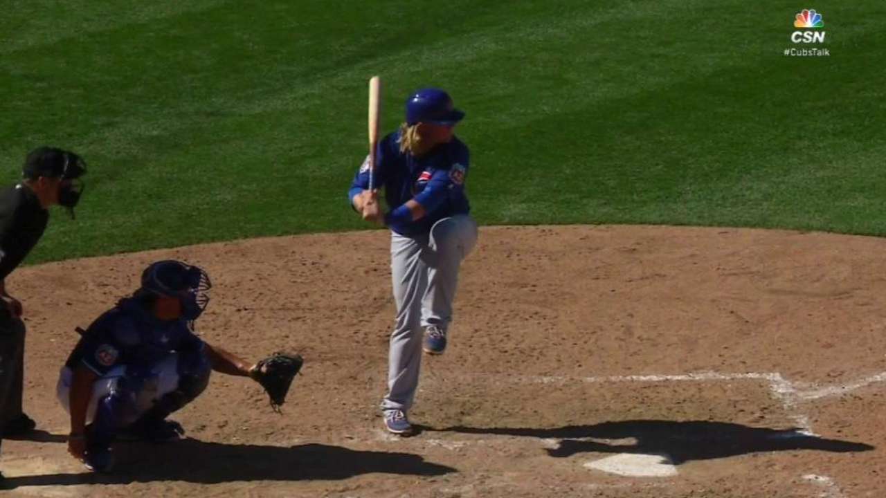Cubs get kick out of Davis' bid to make bigs