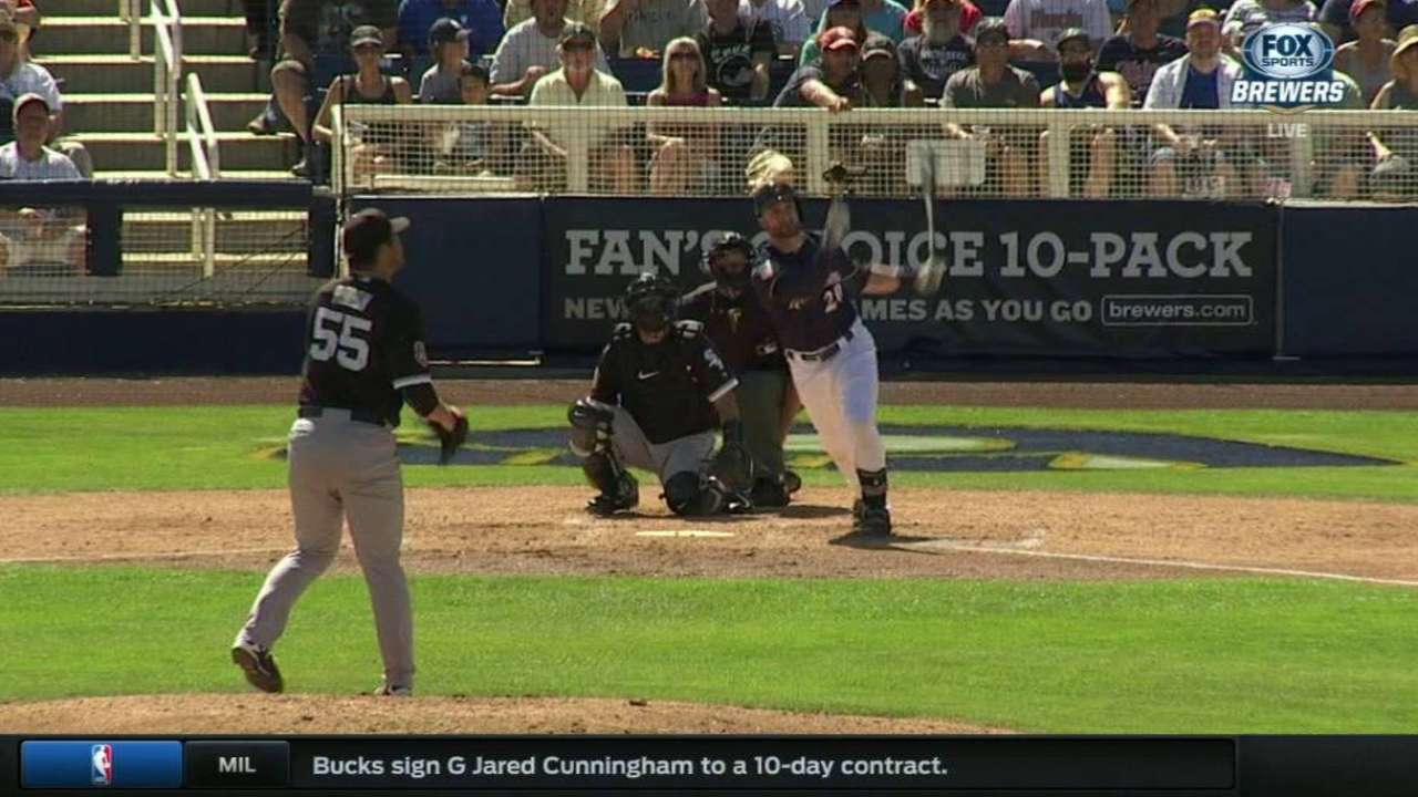 Lucroy HRs, Braun debuts as Crew tops Sox