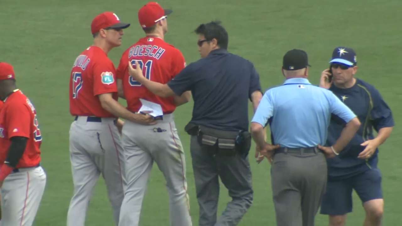 Boesch fractures wrist on diving catch attempt