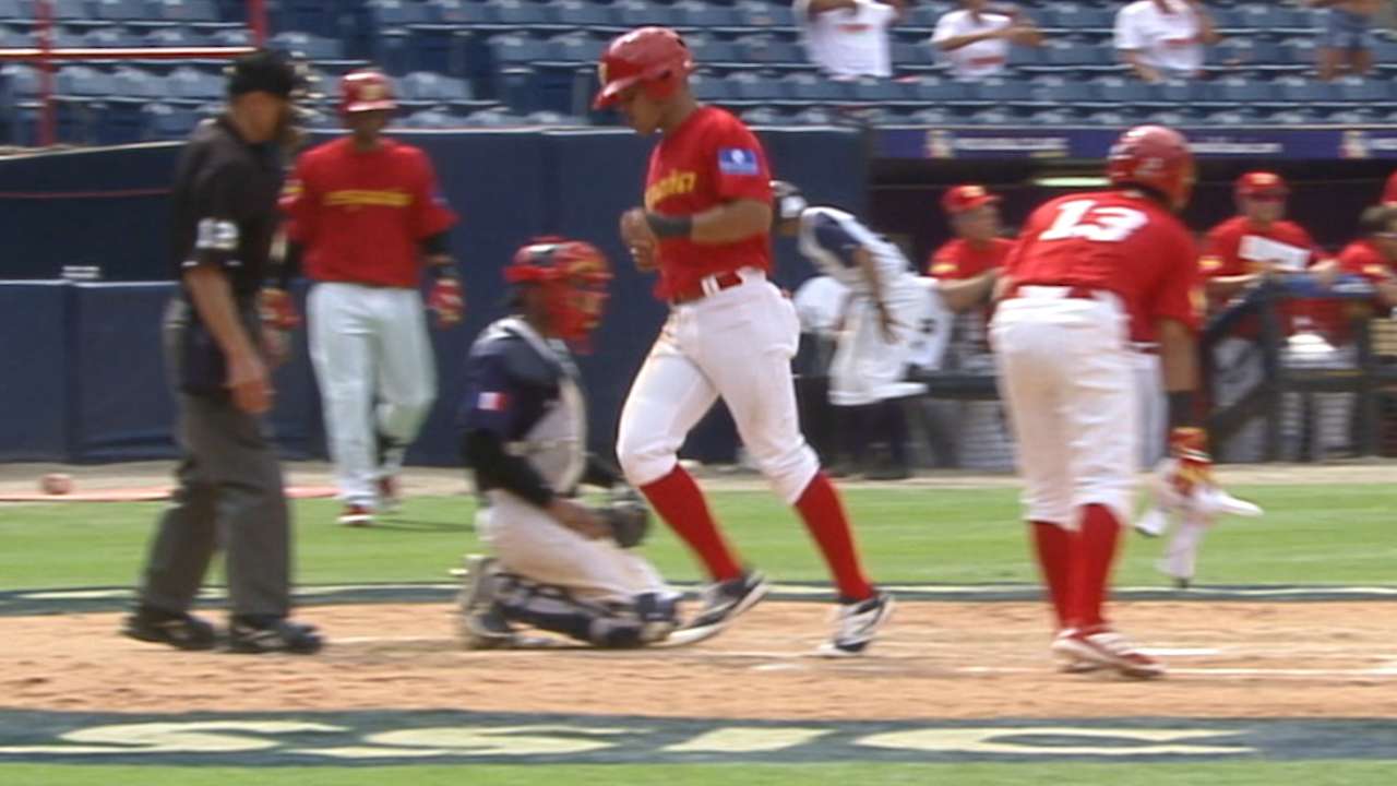 Spain gets on the board