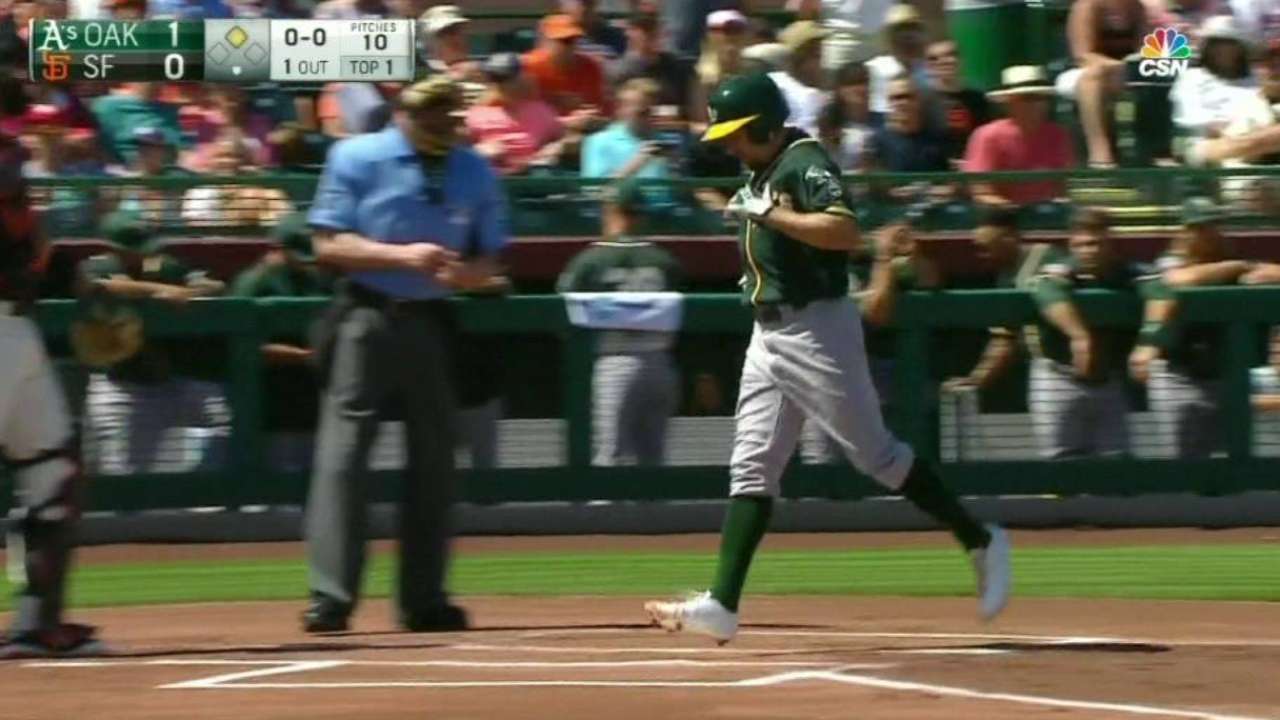 Lowrie's RBI double