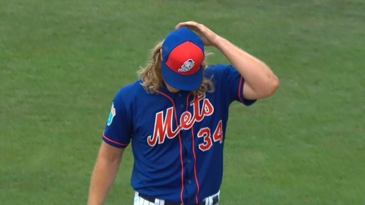 Syndergaard fans five over five