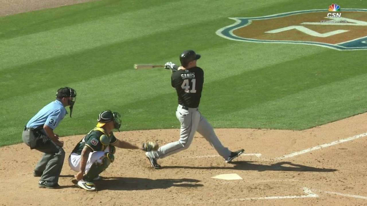 Sands' solo home run pads lead