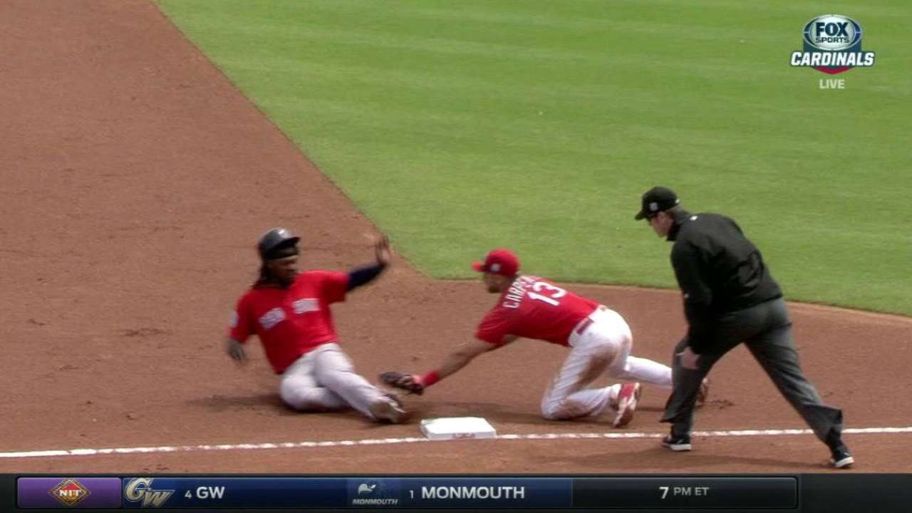 Grichuk's throw nails Ramirez