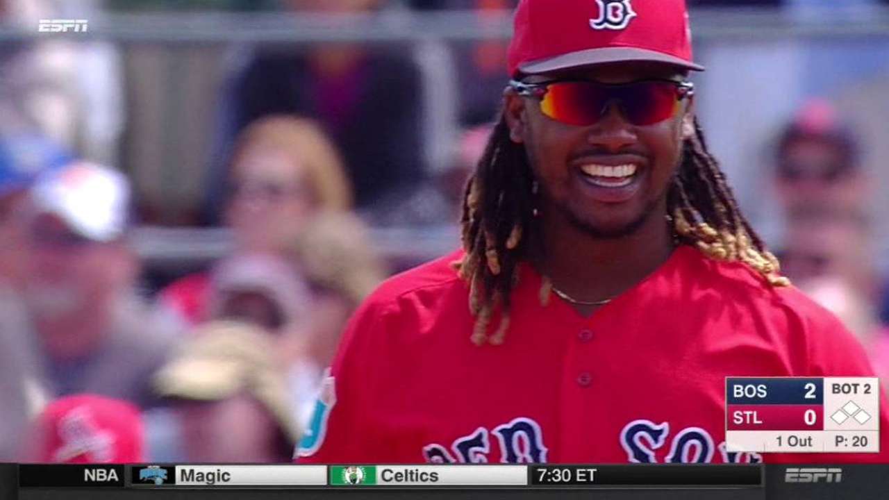 Ramirez's leaping grab