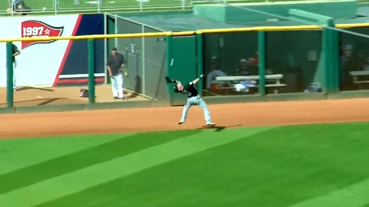 Sands' great catch in left