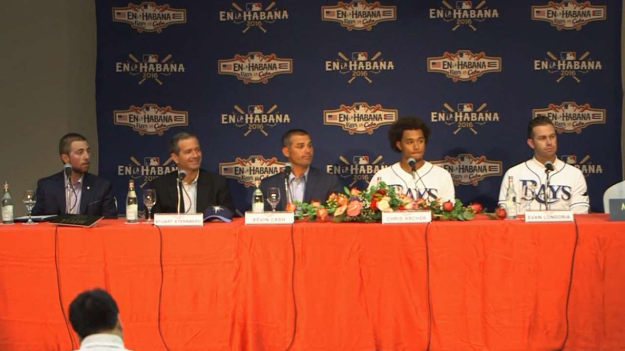 Rays on playing Cuban team