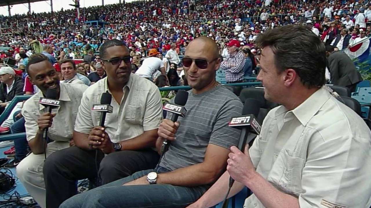 Jeter enjoys game between Rays and Cuba