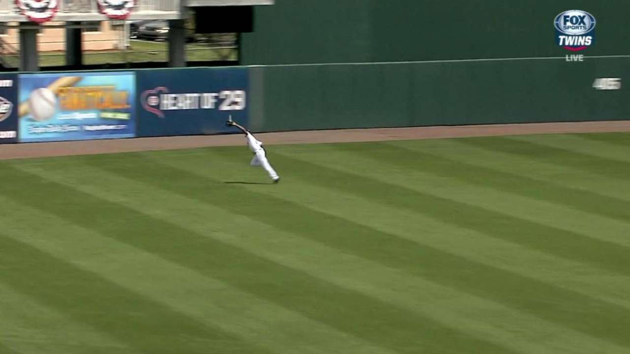 Buxton's running catch