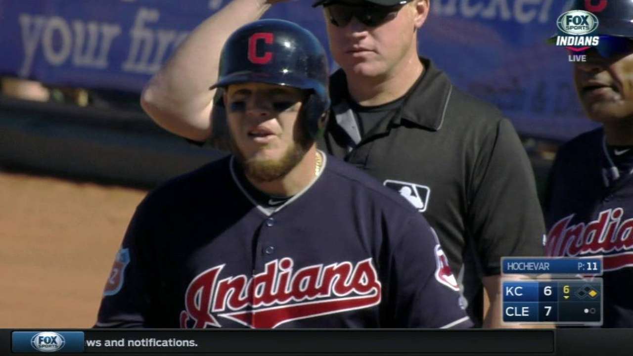 Perez's two-run single