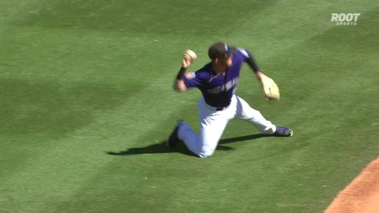 Story's spectacular play