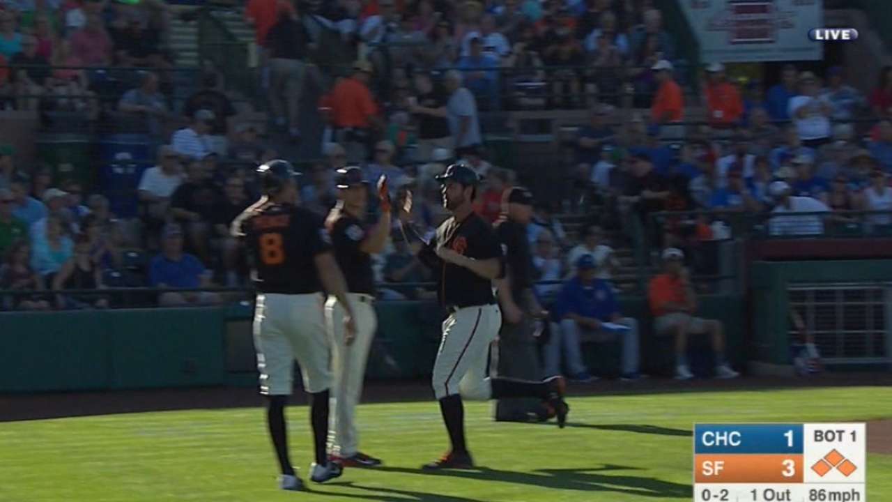 Giants score five in 1st