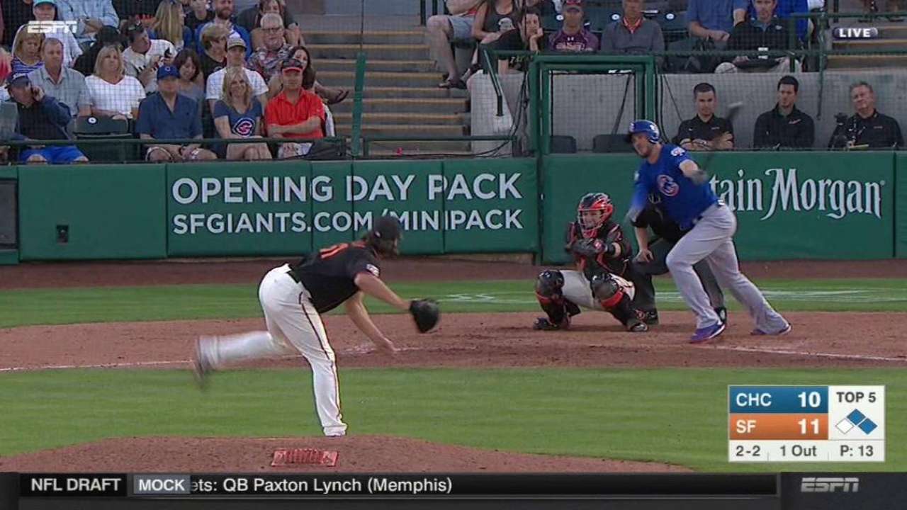 Giants, Cubs pour on offense as aces falter