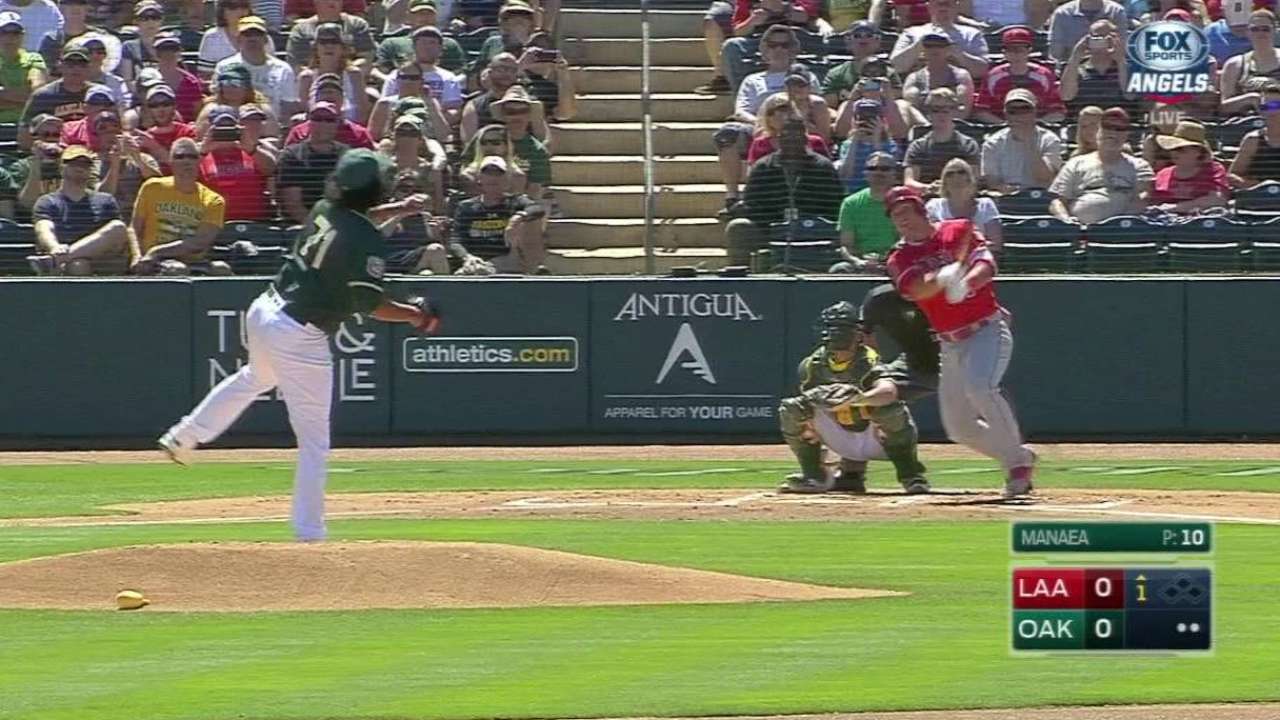 Trout homers, drives in two as Angels beat A's