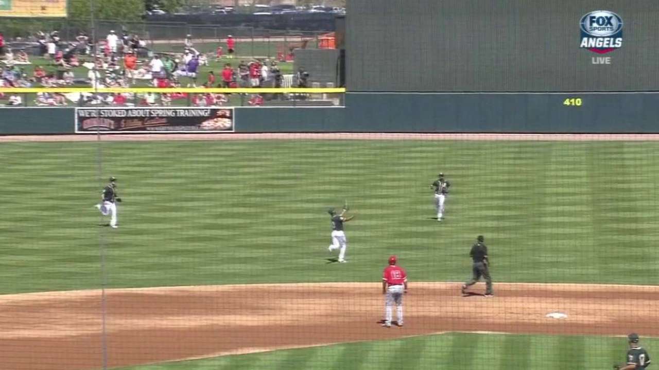 Semien's fine grab