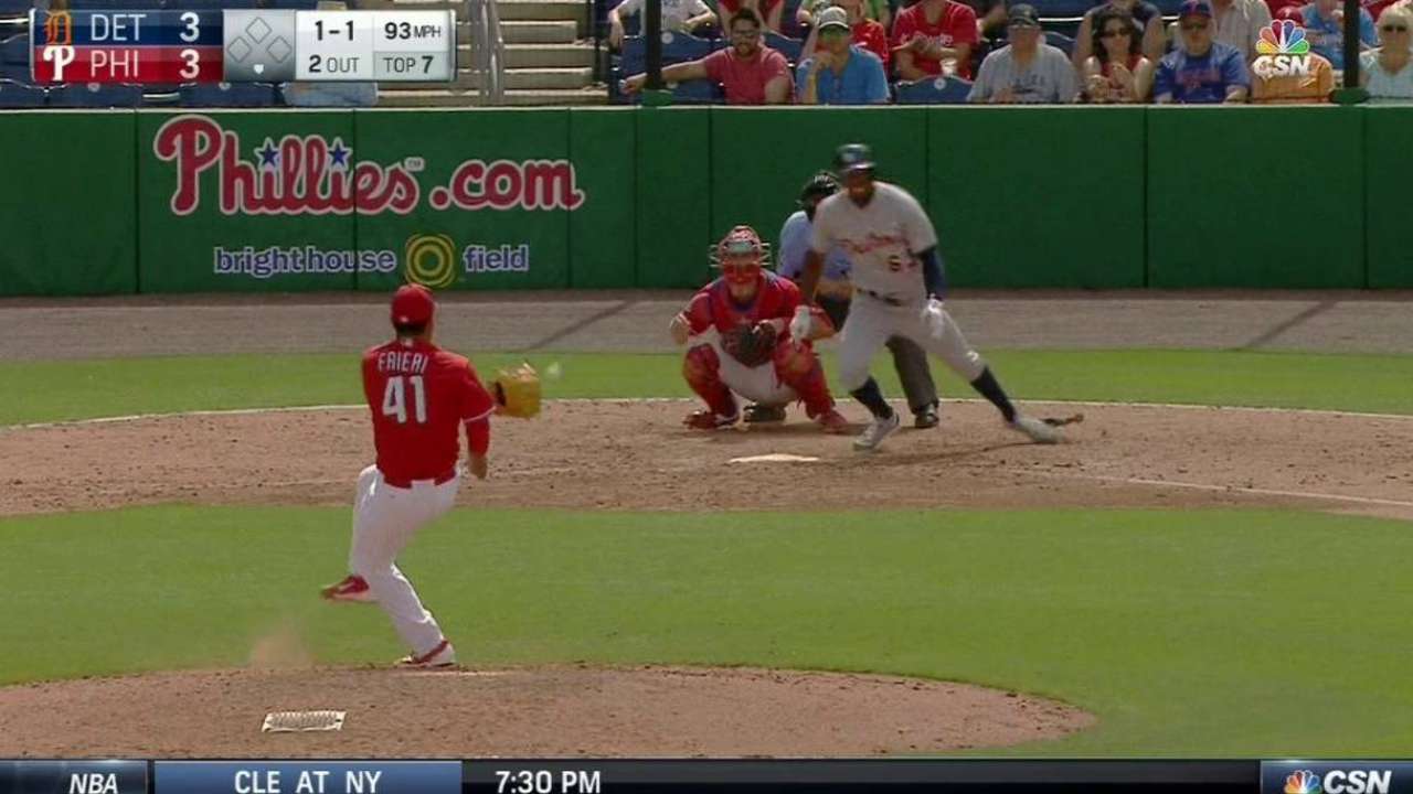 Frieri falls after the catch
