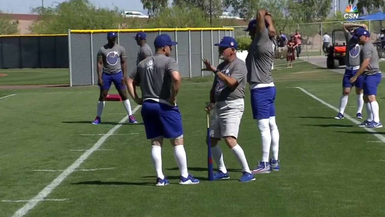 Cubs go old school before game